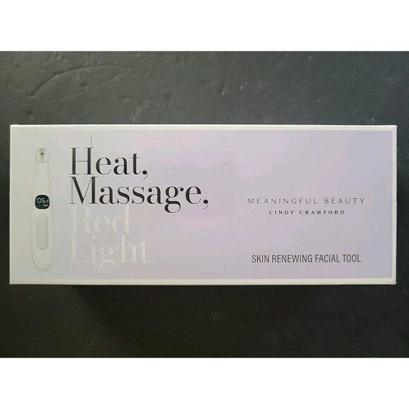 Meaningful Beauty Cindy Crawford Skin Renewing Red Light Facial Massage Tool NEW
